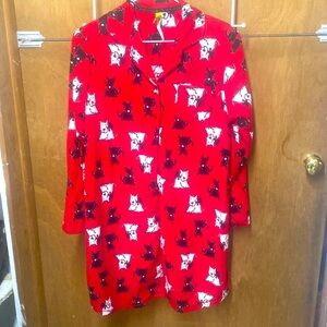 Scottish terrier print nightshirt size M